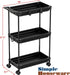 SimpleHouseware Standard Slim Rolling Storage Cart, 3-Tier, Black