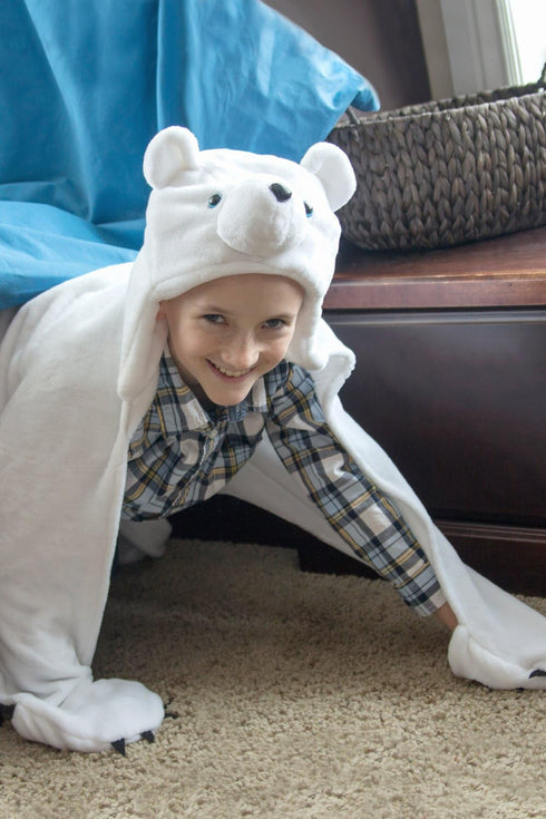 Kids Wearable Hooded Blanket by Fin Fun - Perfect for Boys & Girls