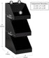 Mind Reader Coffee Tea Utensil and Condiment Station, Countertop Organizer, Black, 6"L x 9"W x 16"H