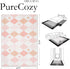 PureCozy 4x6 Pink Area Rug for Living Room Washable Non Slip Neutral Soft Bedroom Checkered Carpet Fluffy Modern Shag