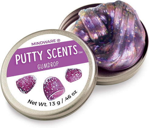 Countdown 12 12 6+, MindWare Putty Scents Calendar, Days of Scented Putty with Resealable Tins, Sensory Fidget Activity