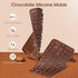 Silicone Letter and Number Chocolate Molds with Happy Birthday Cake Decorations Symbols, 2pcs