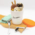 4 Pack Set (1 1 1 1 Belle&Beau Ice Cream Containers Quart Each) with Silicone Lids, Ideal for Homemade Ice Cream