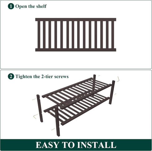 2 Closet, Smiry Shoe Rack, Tier Thick Bamboo Shoe Organizer, Stackable Free Standing Wooden Shoe Storage Shelf