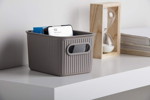 Baobab Small Multi-purpose Storage Basket, 1.5 Litres Capacity, Taupe, 12.8 x 16.7 x 10 cm