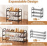 3-Tier Rack,17-31 Closet, Expandable Shoe Adjustable ShoeRack for Shoe Organizer,Suitable for Small Spaces,Small Front