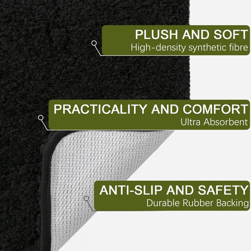 AROGAN Luxury Long Bathroom Runner Rug, 20x30 Inch Thick Soft Microfiber Non Slip Bath Mat, Machine Washable
