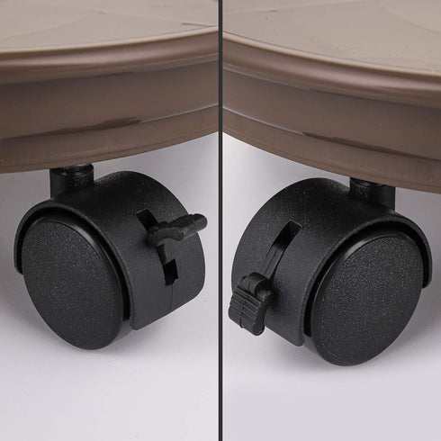3 Fasmov Pcs Plant Pallet Caddy Plant Stand Round Flower Pot Mover, Plant Pot Pallet Dolly Caster with Universal Wheels