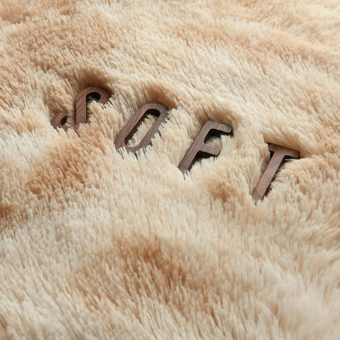 Hutha 5x8 Large Area Rugs for Living Room, Super Soft Fluffy Modern Bedroom Rug, Tie-Dyed Beige Indoor Shag Fuzzy