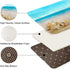 Britimes Bath Mat for Bathroom, Blue Beach Starfish Washable Floor Rug, 16x24 Inches for Kitchen Bedroom