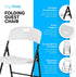 Commercial 350lb 1 Pack) Oline Folding Chair, Indoor Outdoor Plastic Stackable Foldable Guest Chairs for Events Office
