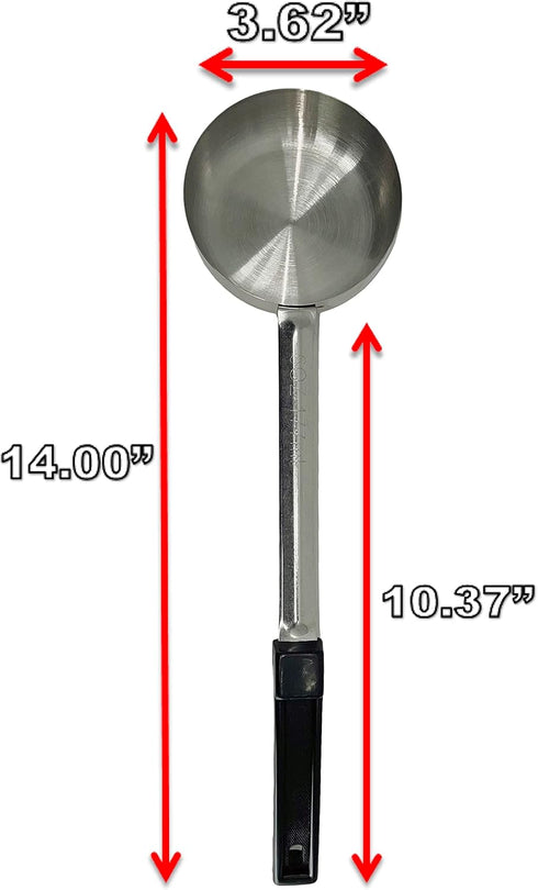 Stainless Steel Portion Control Serving Spoon, Pack of 2, 6 oz Solid