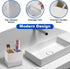Toothbrush and Toothpaste Holder, Anti-Slip Bathroom Countertop Organizer, Electric Vanity Caddy for Family Storage