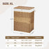 GREENSTELL Laundry Hamper - 90L Clothes Hamper with Lid, 2 Removable Liner Bags & 2 Mesh Laundry Bags, Handwoven