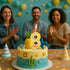 SAVITA (8) Sponge-Themed Number Birthday Candle, Cute Yellow Dot Print Cartoon Cake Topper Number Candle for Kids Party