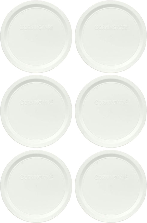 Corningware F-16-PC French White 16 Ounce Plastic Replacement Lid - Pack of 6