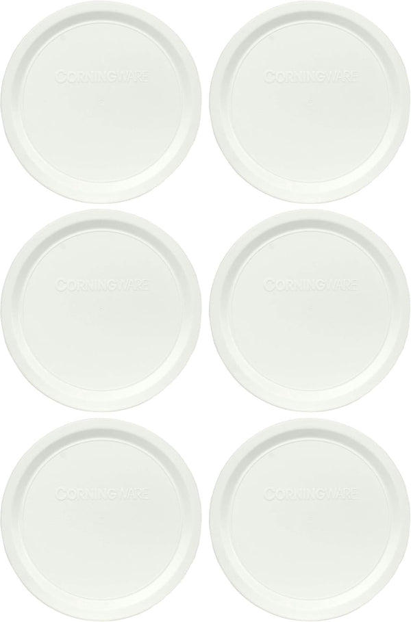 Corningware F-16-PC French White 16 Ounce Plastic Replacement Lid - Pack of 6