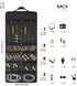 SMRITI Hanging Jewelry Organizer with Dual Zippered Pockets, Canvas Double Sided Rotating Hanger for Necklaces and