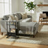 Narrow Small Side Table for Small Spaces - Slim End Table with Magazine Rack - Narrow End Table Living Room Couch Side