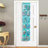 12 GOMAJI Over the Door Hanging Shoe Organizer, Pockets, Turquoise