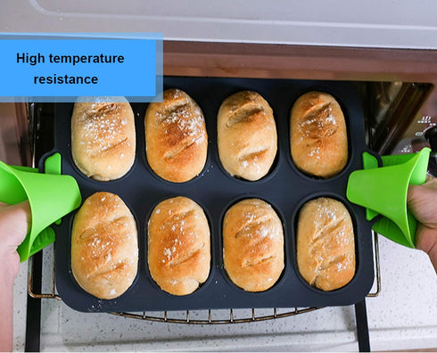 Mini Baguette Baking Tray, Non-Stick Silicone French Bread Baking Mould, DIY 8 Loave Baguette Mold Loaf Pan