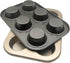 Muffin Tins Set of 2, 6-Cups Nonstick Carbon Steel Standard Cupcake Pans