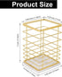 Square Kitchen Utensil Holder - Sturdy Metal Rack for Countertop Storage, Stylish Utensil Caddy with Drainage Hole