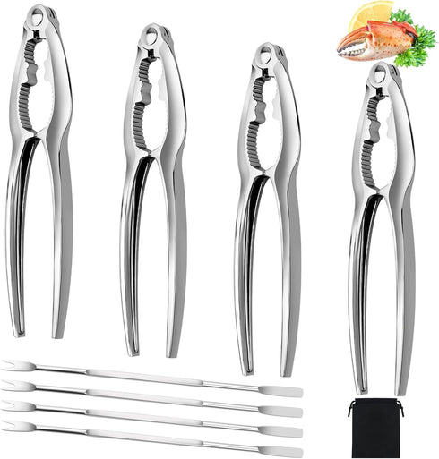 8 Pcs Crab Crackers and Tools Set, Lobster Crackers and Picks, Crab