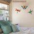 Yonivexis Hummingbird Butterfly Dragonfly Metal Wall Art Decor, Outdoor Hanging Decorations for Garden, Living Room,