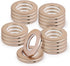 16PCS Dark Bronze Plastic Grommets 40mm (1-9/16") Espresso Roman Shade Rings, Warm-Tone Low Noise Glide, Reinforced Rim