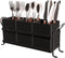 Black Kitchen Utensil Holder, Elegant Silverware Holder, Versatile Picnic and Flatware Caddy for Countertop