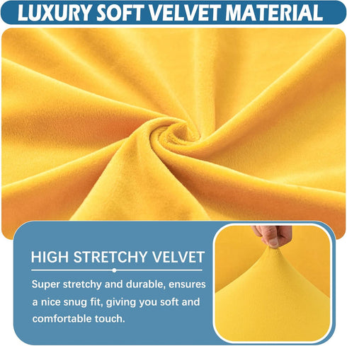 Armless Armless Velvet Accent Chair Cover Slipcover, Stretch Super Soft Thick Velvet Chair Slipcovers for Chair
