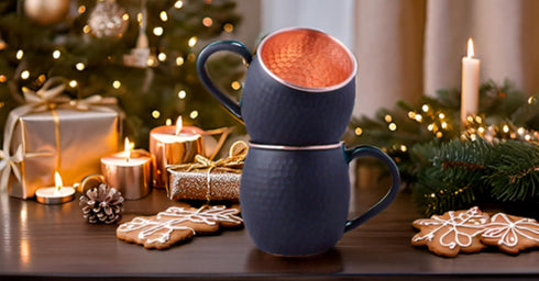 STAGLIFE 16 Oz Black Matte Moscow Mule Mugs, Genuine Copper Cups Set of 2 for Drinking Gifts