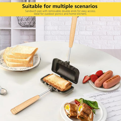 Double-Sided Sandwich Baking Pan, Nonstick Sandwich Maker for Breakfast, Omelets, Frittatas, and Toast (1 Pcs)