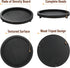12", Bamboo Land- Round Decorative Trays for Coffee Table, Black, Wood Tripod & Beaded Design, Wooden Round Tray