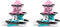 Beistle 2 Piece Rock and Roll Record Cupcake Stand, 13.5", Multicolor
