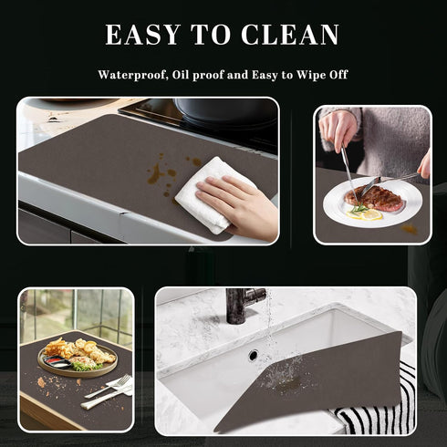 Set 6, 1217 Inch BLESWIN Faux Leather Placemats, of -Double Side Texture Color Table Mats, Heat-Resistant, Waterproof