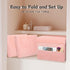 300 lbs, 17x13x13IN Storage Ottoman, Folding Ottoman Foot Rest Stool with Thicker Furry Padded Seat. Soft Fur Small