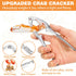 Set 4 Crab Crackers and Tools, of Stainless Steel Lobster Picks, Crab Leg Cracker, Seafood Tool Kit with Gift Box