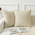24x24, Set 2, Kevin Textile Farmhouse Pillow Covers Modern Accent Square Throw Pillow Covers of Beige and Black Striped