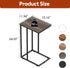 WLIVE Small Side Table, C Shaped End Table for Couch, Sofa and Bed, Tv Tray Table That Slides Under for Living Room