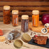 Spice Jar Lids for 4 Oz and 8 Oz Square Spice Jars - Bamboo Jar Lids for Kitchen Organization (16 Pcs)
