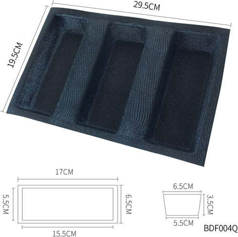 Mesh Silicone Bread Forms Square Shape Bread Molds Non Stick Bakery Tray Silicone Coated Fiber Glass Loaf Crusty Bread Bakeware For Small Toaster Oven by Bluedrop