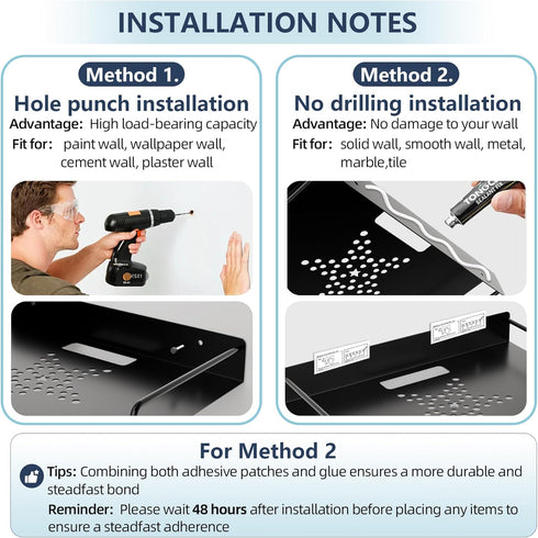 Projector Shelf, Floating Entertainment Center Shelves for DVD Player, Cable Box, Wifi Router, Wall Mount Shelf