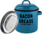 YOKODU 42oz Bacon Grease Container with Strainer,Enamel Ceramic Bacon Fat Can for