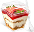 Qeirudu 50 Pack 7 oz Dessert Cups with PET Lids and Spoons,