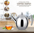 Durable Stainless Steel Teapot Tea Coffee Pot Water Kettle With Filter Large Capacity(1L) by Fdit