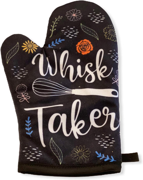 Whisk Taker Funny Kitchen Cooking Baking Graphic Novelty Oven Mitt - Cool Food Novelty Cookware