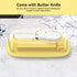 XICVIC Countertop Butter Dish with Lid and Knife for and Refrigerator, Butter Stick Holder with Airtight Transparent