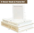 Set Set 2 Decorative Books with Picture Frame - of Decorative Books for Home Decor - Linen Faux/Fake Book for Coffee